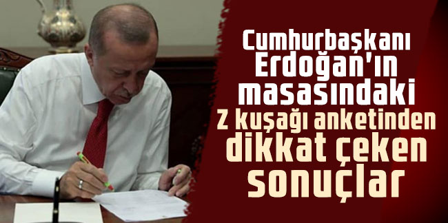 Cumhurbaşkanı Erdoğan'ın masasındaki Z kuşağı anketinden dikkat çeken sonuçlar