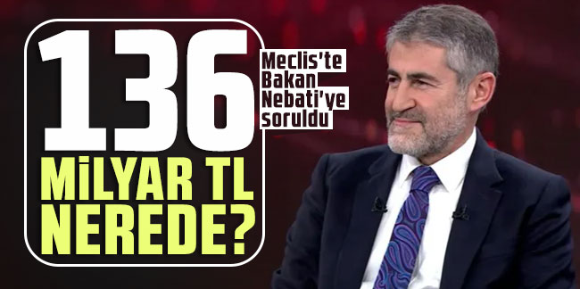 Meclis'te Bakan Nebati'ye soruldu: ''136 milyar TL nerede?''