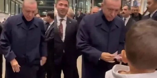 Erdoğan'ın gurbetçi çocuğa verdiği harçlık gündem oldu!