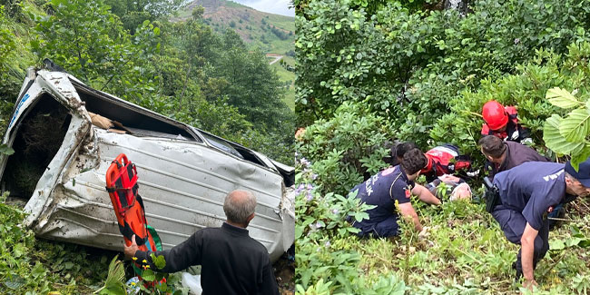 Trabzon'da korkutan kaza! 2 kişi yaralandı