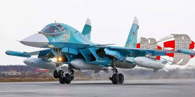 Rus savaş uçağı Su-34 düştü