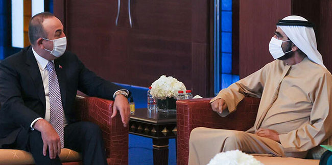 Bakan Çavuşoğlu, Dubai Emiri Şeyh Maktoum ile görüştü