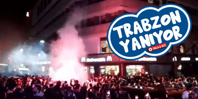 Trabzonspor taraftarları galibiyeti kutladı