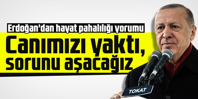 Erdoğan'dan hayat pahalılığı yorumu: Canımızı yaktı, sorunu aşacağız