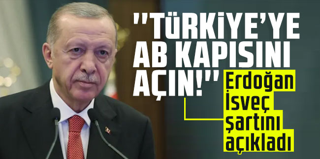 Erdoğan İsveç şartını açıkladı: ''Türkiye'ye AB kapısını açın!''