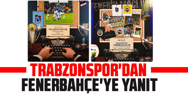 Trabzonspor'dan Fenerbahçe'ye yanıt