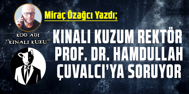 Kınalı kuzum rektör prof. Dr. Hamdullah Çuvalcı’ya soruyor