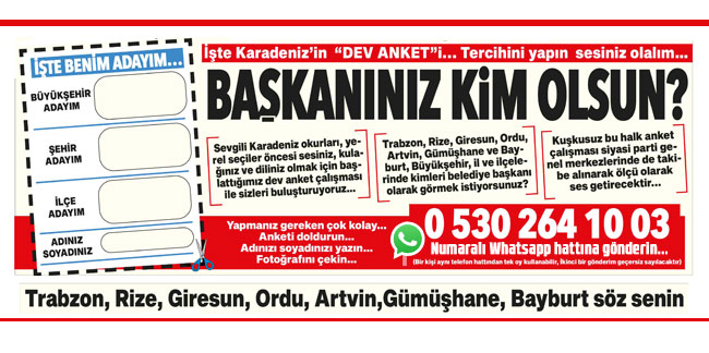 BAŞKANINIZ KİM OLSUN?