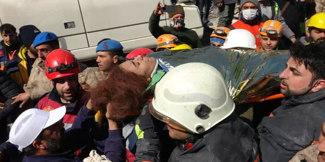 Depremin 7'inci günü! 21 yaşındaki Rukiye 153. saatte kurtarıldı
