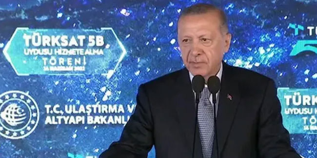 Cumhurbaşkanı Erdoğan: Uzaydaki uydu sayımız 10'a yükselecek