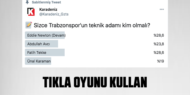 Sizce Trabzonspor'un yeni teknik adamı kim olmalı?