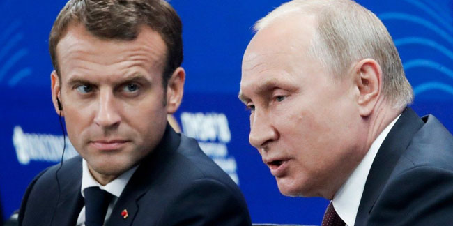 Macron'u Putin korokusu sardı! ''Rusya ile savaşta değiliz''