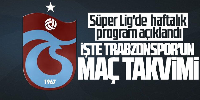 Süper Lig'de  5 haftalık program açıklandı!