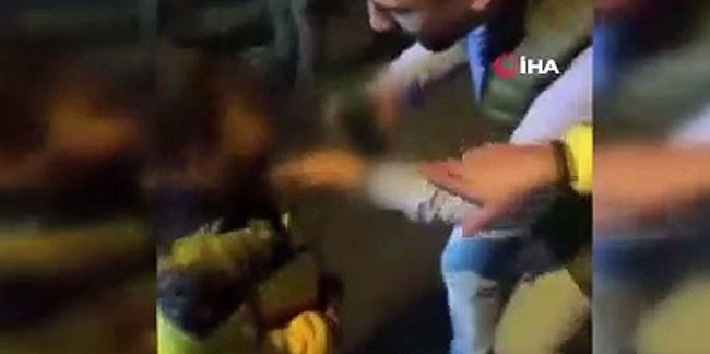 İstanbul'da skandal görüntü! Küçük çocuğa yaptıkları mide bulandırdı