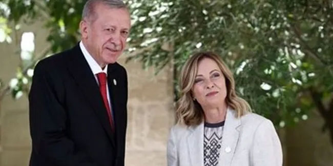 Erdoğan G7 zirvesi için İtalya'da: Başbakan Meloni tarafından karşılandı