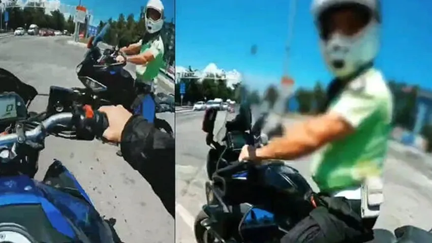 Trafik polisinin motorcu gence uyarıları izleyenleri duygulandırdı