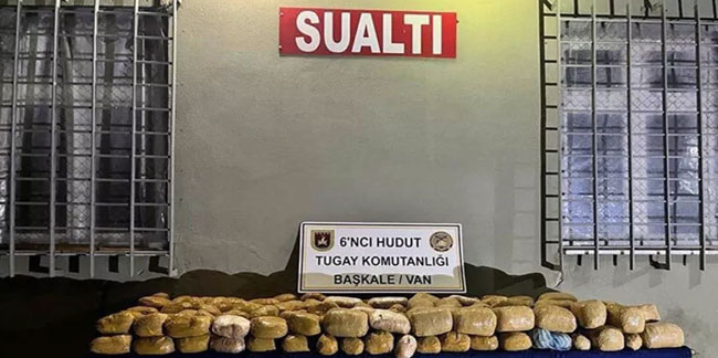 MSB: Van sınırında 215 kilo uyuşturucu ele geçirildi