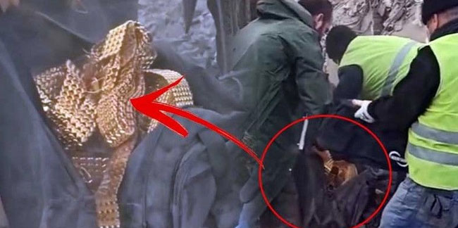 Kahramanmaraş’ta enkaz altında bulundu! Bir valiz dolusu altın