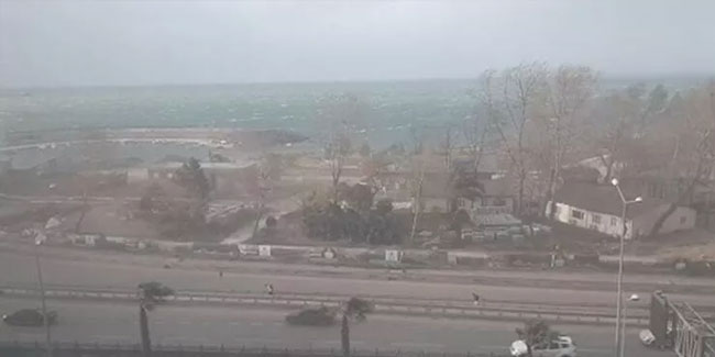 Artvin’de kuvvetli rüzgar, Trabzon'da kum fırtınası!