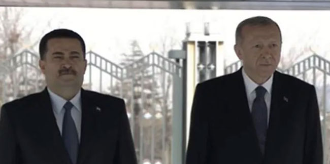 Irak Başbakanı es-Sudani Ankara'da! Erdoğan resmi törenle karşıladı