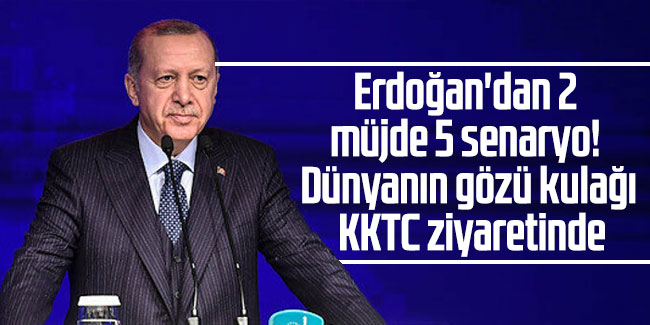 Erdoğan'dan 2 müjde 5 senaryo! Dünyanın gözü kulağı KKTC ziyaretinde