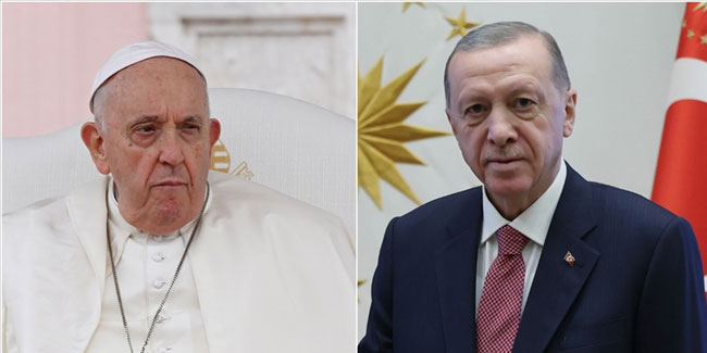 Erdoğan, Papa ile telefonda görüştü