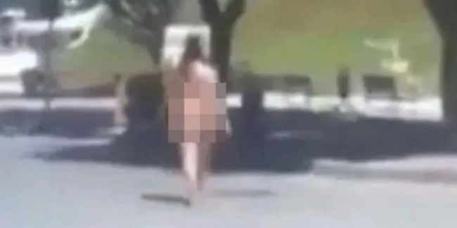 Antalya'da bir kadın caddede çırılçıplak yürüdü