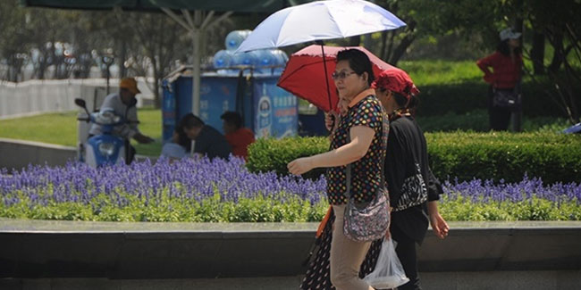 Çin'de sıcak hava etkili oluyor