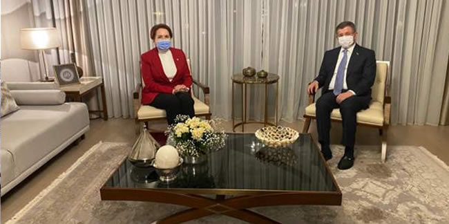 İYİ Parti lideri Akşener ve Gelecek Partisi lideri Davutoğlu bir araya geldi