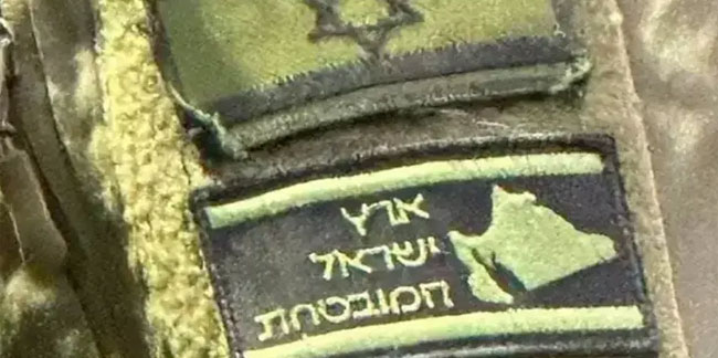İsrail askerinin kolunda skandal harita! Türkiye dahil birçok ülkeyi kapsıyor