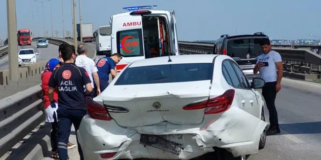 Samsun'da 3 araçlı zincirleme kaza: 2 yaralı