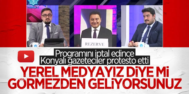 Canlı yayın programını iptal eden Babacan'a protesto!