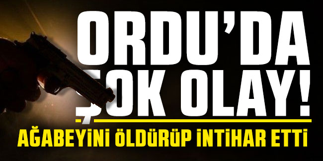 Ordu'da şok olay! Ağabeyini öldürüp intihar etti!