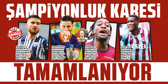 Trabzonspor'da şampiyonluk karesi tamamlanıyor