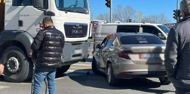 Trabzon'da trafik kazası! Trafik kilitlendi