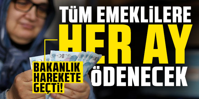 Tüm emeklilere her ay ödenecek! Bakanlık harekete geçti!