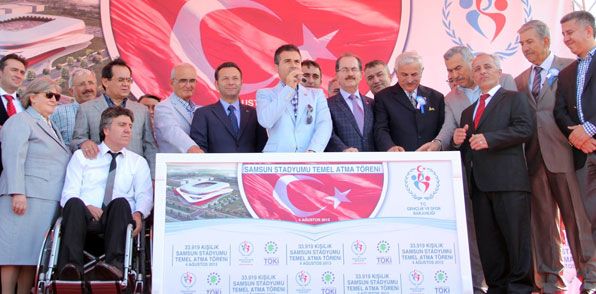 Samsun'da stadyumun temeli atıldı