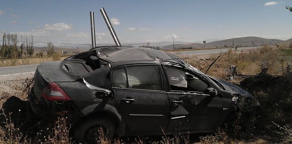 Bayburt'ta trafik kazası: 1 Yaralı!