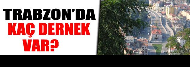 Trabzon'da kaç dernek var?