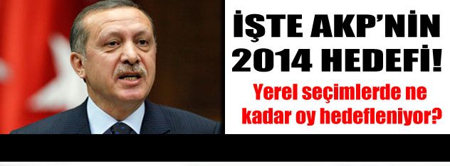 İşte AKP'nin 2014 hedefi