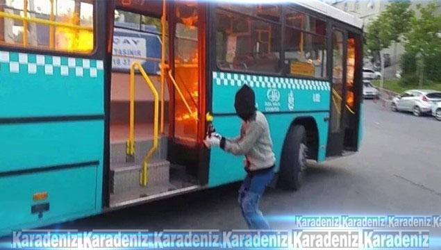 İstanbul'da otobüs kundaklandı!