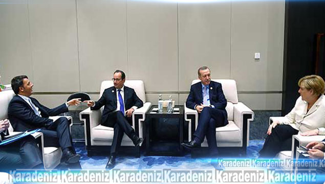  Erdoğan, liderlerle bir araya geldi