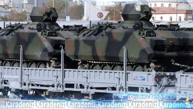 Sevk edilen askeri araçlar Gaziantep'te