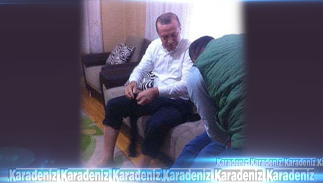 Erdoğan Şehit ailesinin evinde abdest aldı 