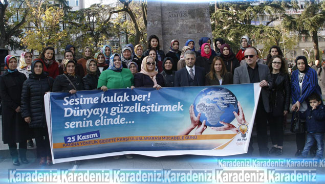 Trabzon’da kadına şiddete kınama
