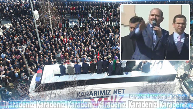  Bakan Soylu Trabzon’da vatan hainlerine meydan ok