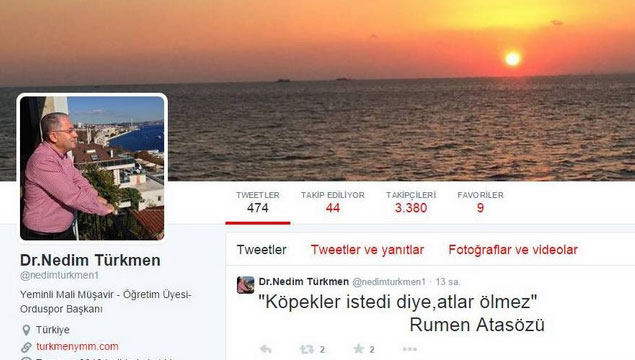 Türkmen'den twwetle istifa cevabı