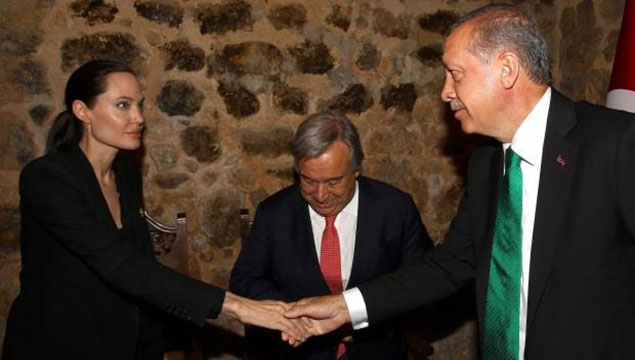 Erdoğan, Angelina Jolie ile görüştü