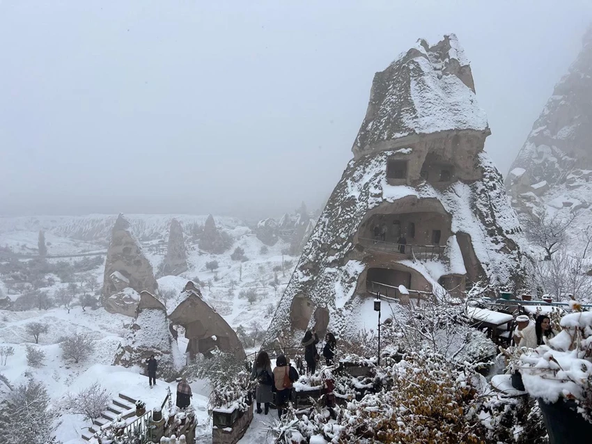 TURİZM CENNETİ KAPADOKYA KAR ALTINDA
