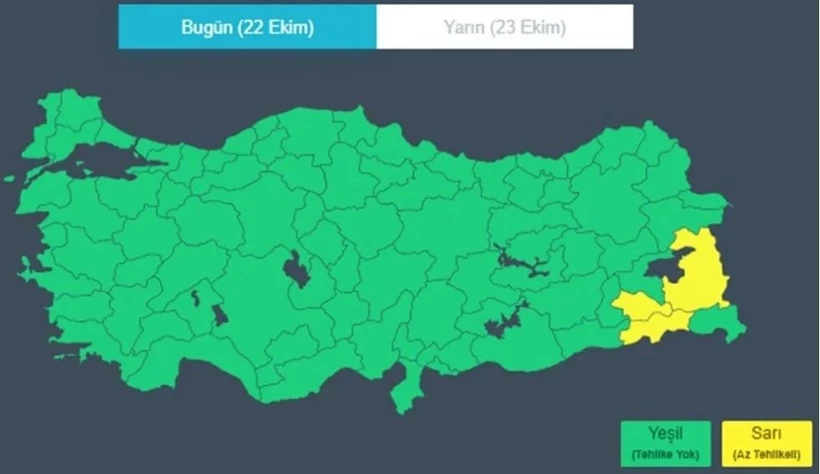 SARI UYARI VERİLDİ